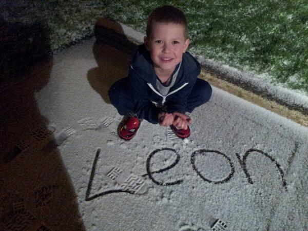 Louise Haggarty sent us this picture of the fun beginning tonight with the snow!