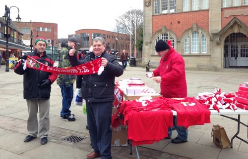 Official merchandise being sold in Queens Square