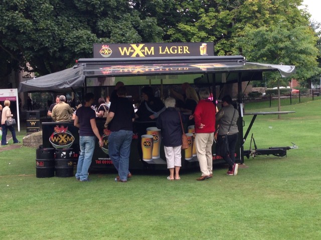 Needless to say the Wrexham Lager tent proved popular