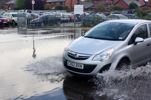 Flash-Floods Hit Wrexham.