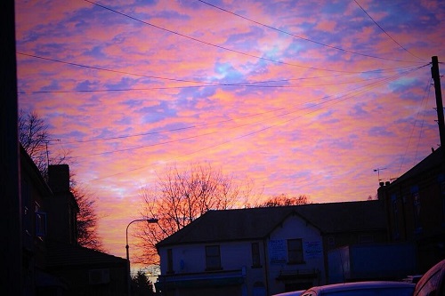 Carys sent us this photo of the skies above Rhosddu