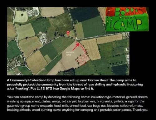 The location map of the camp that is being circulated.