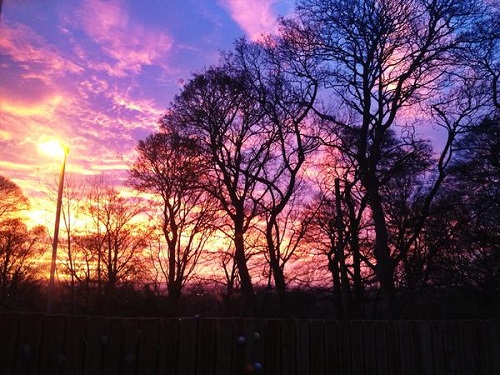 Nicola tweeted Wrexham.com this cracking picture of the sunrise in Summerhill