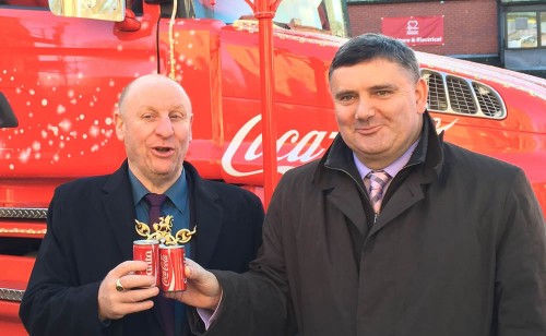 Last years Mayor and Wrexham Council's Leader enjoying some coke.