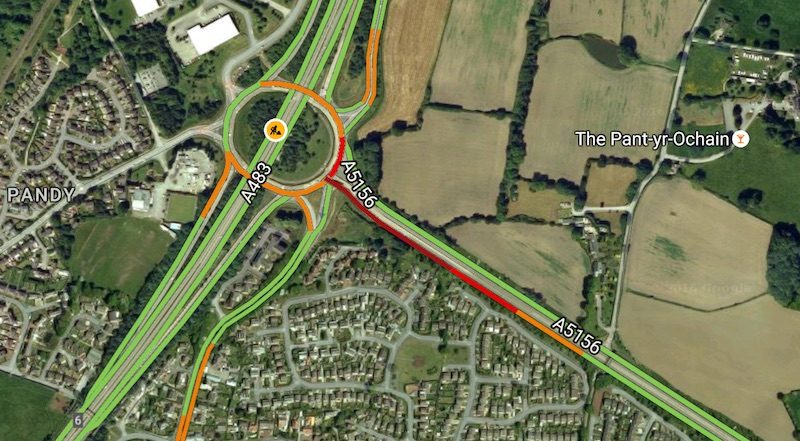 gresford-roundabout-traffic