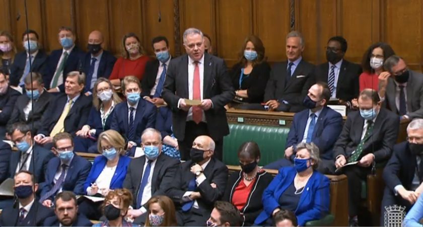 Simon Baynes MP at Prime Minister’s Questions on 26th January 2022.