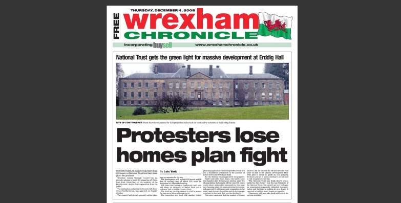 The now defunct Wrexham Chronicle's report can be found online here.