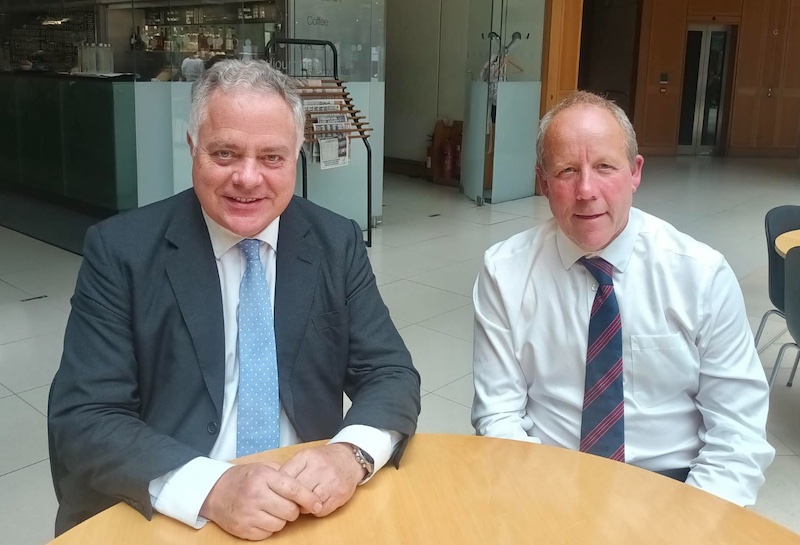 Simon Baynes MP with President of the FUW, Ian Rickman.